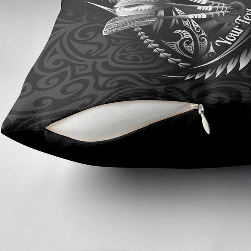 Personalised All Black New Zealand Darts Pillow Cover Aoteroa Fern Maori Galaxy Style - Aussie Hoodie