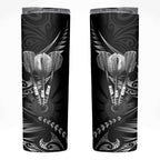All Black New Zealand Darts Skinny Tumbler Aoteroa Fern Maori Galaxy Style