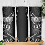 All Black New Zealand Darts Skinny Tumbler Aoteroa Fern Maori Galaxy Style