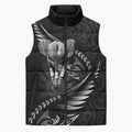 Personalised All Black New Zealand Darts Sleeveless Puffer Jacket Aoteroa Fern Maori Galaxy Style - Aussie Hoodie