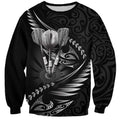 Personalised All Black New Zealand Darts Sweatshirt Aoteroa Fern Maori Galaxy Style