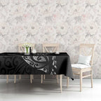 Personalised All Black New Zealand Darts Tablecloth Aoteroa Fern Maori Galaxy Style