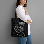Personalised All Black New Zealand Darts Tote Bag Aoteroa Fern Maori Galaxy Style - Aussie Hoodie