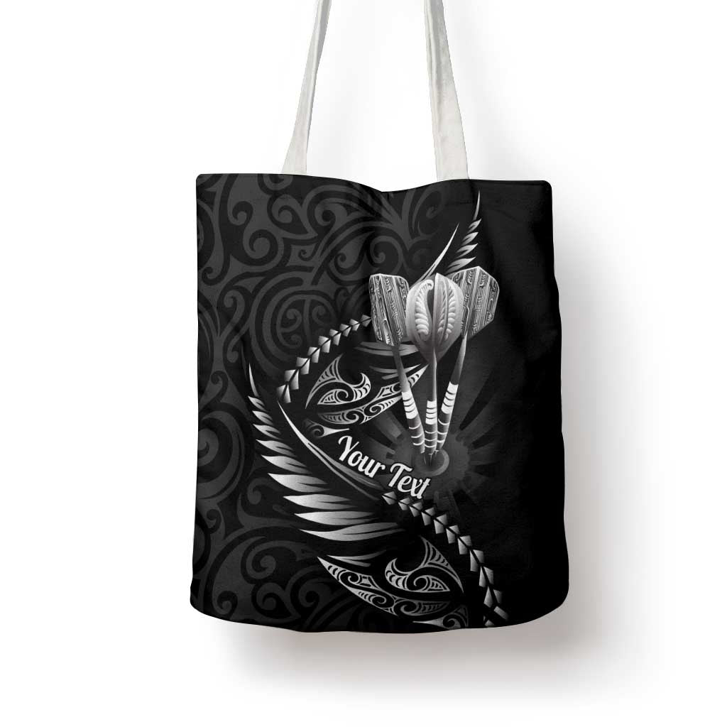 Personalised All Black New Zealand Darts Tote Bag Aoteroa Fern Maori Galaxy Style - Aussie Hoodie