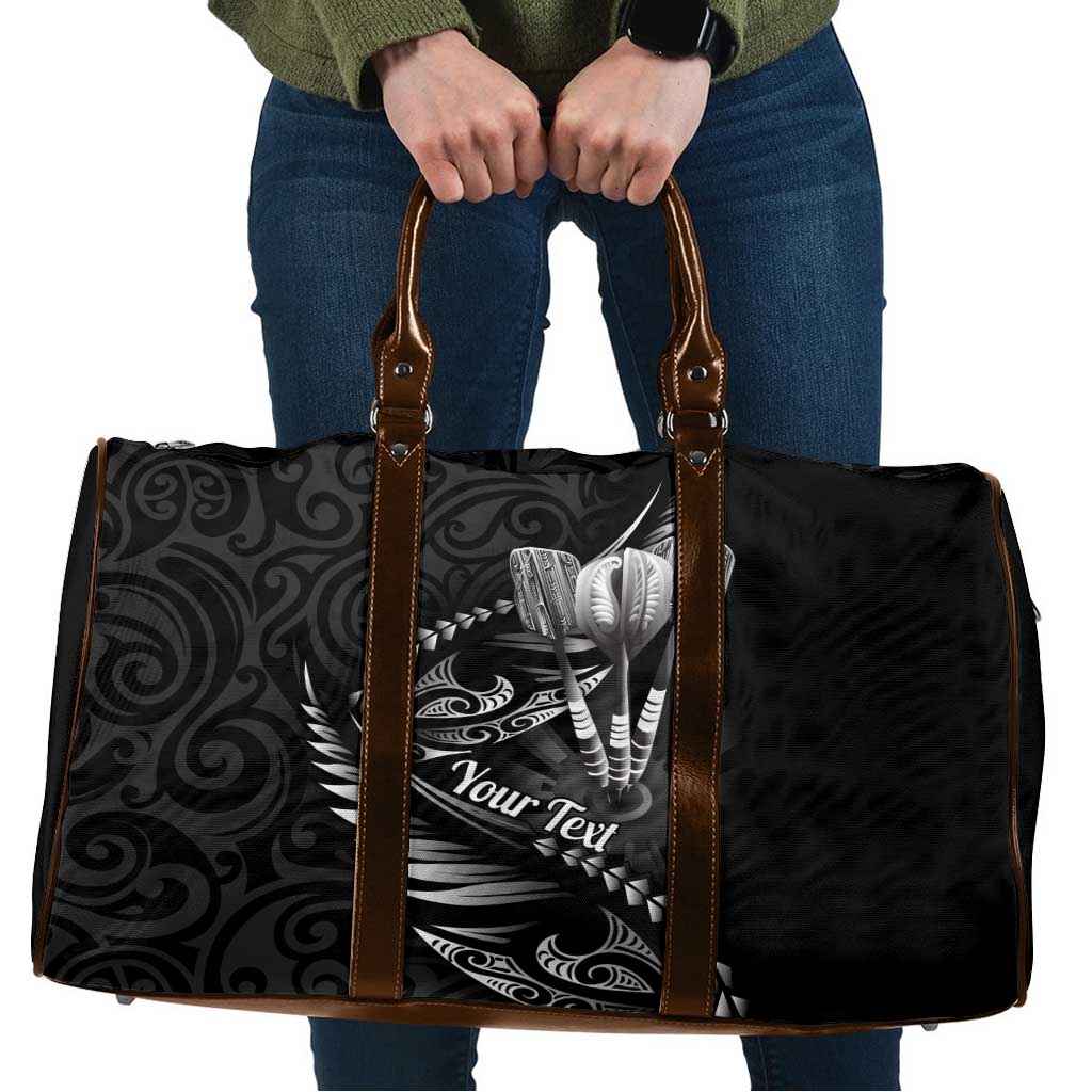 Personalised All Black New Zealand Darts Travel Bag Aoteroa Fern Maori Galaxy Style - Aussie Hoodie