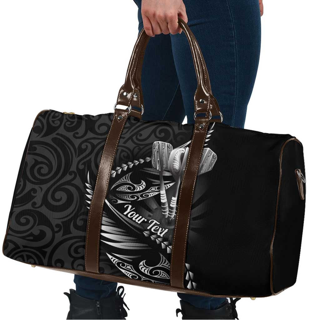 Personalised All Black New Zealand Darts Travel Bag Aoteroa Fern Maori Galaxy Style - Aussie Hoodie