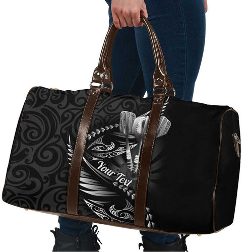 Personalised All Black New Zealand Darts Travel Bag Aoteroa Fern Maori Galaxy Style - Aussie Hoodie