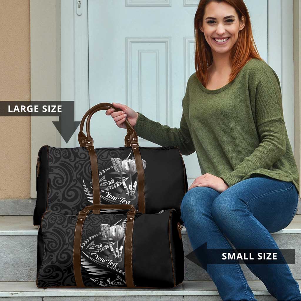 Personalised All Black New Zealand Darts Travel Bag Aoteroa Fern Maori Galaxy Style - Aussie Hoodie