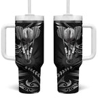 All Black New Zealand Darts Tumbler With Handle Aoteroa Fern Maori Galaxy Style