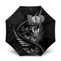 Personalised All Black New Zealand Darts Umbrella Aoteroa Fern Maori Galaxy Style - Aussie Hoodie