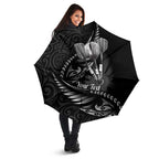 Personalised All Black New Zealand Darts Umbrella Aoteroa Fern Maori Galaxy Style - Aussie Hoodie
