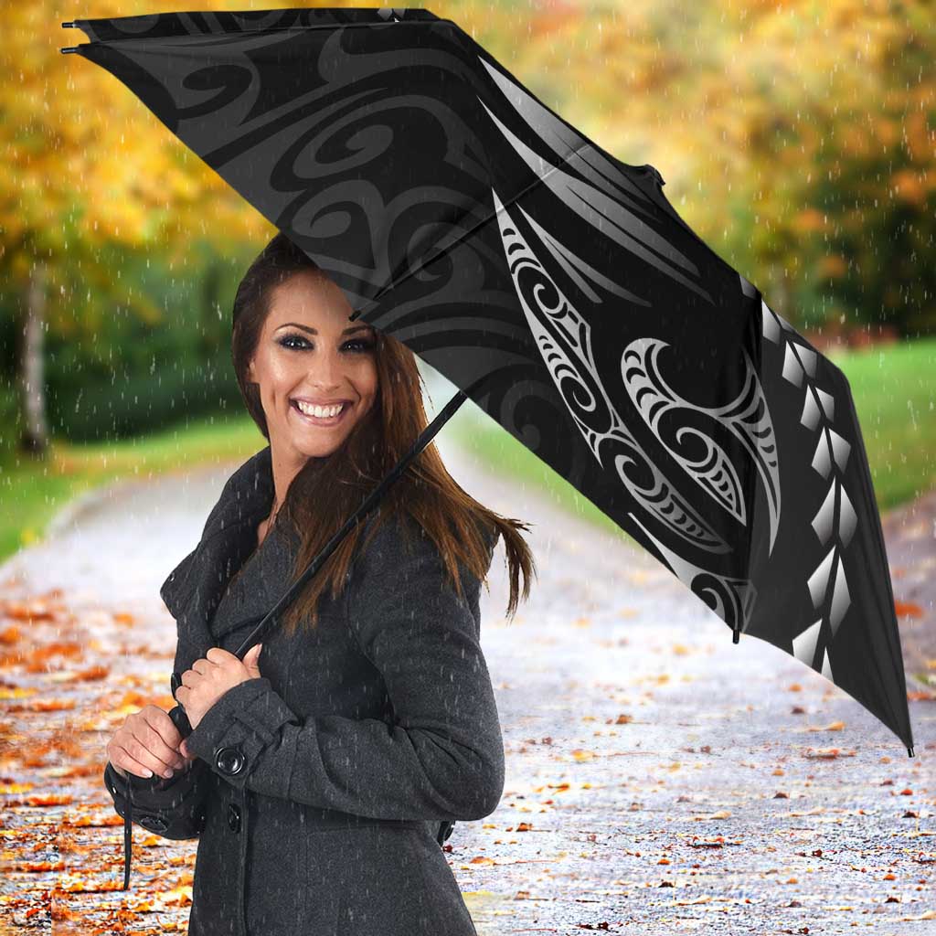 Personalised All Black New Zealand Darts Umbrella Aoteroa Fern Maori Galaxy Style - Aussie Hoodie