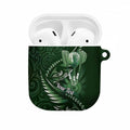 Personalised All Green New Zealand Darts AirPods Case Aoteroa Fern Maori Galaxy Style - Aussie Hoodie