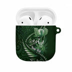 Personalised All Green New Zealand Darts AirPods Case Aoteroa Fern Maori Galaxy Style - Aussie Hoodie
