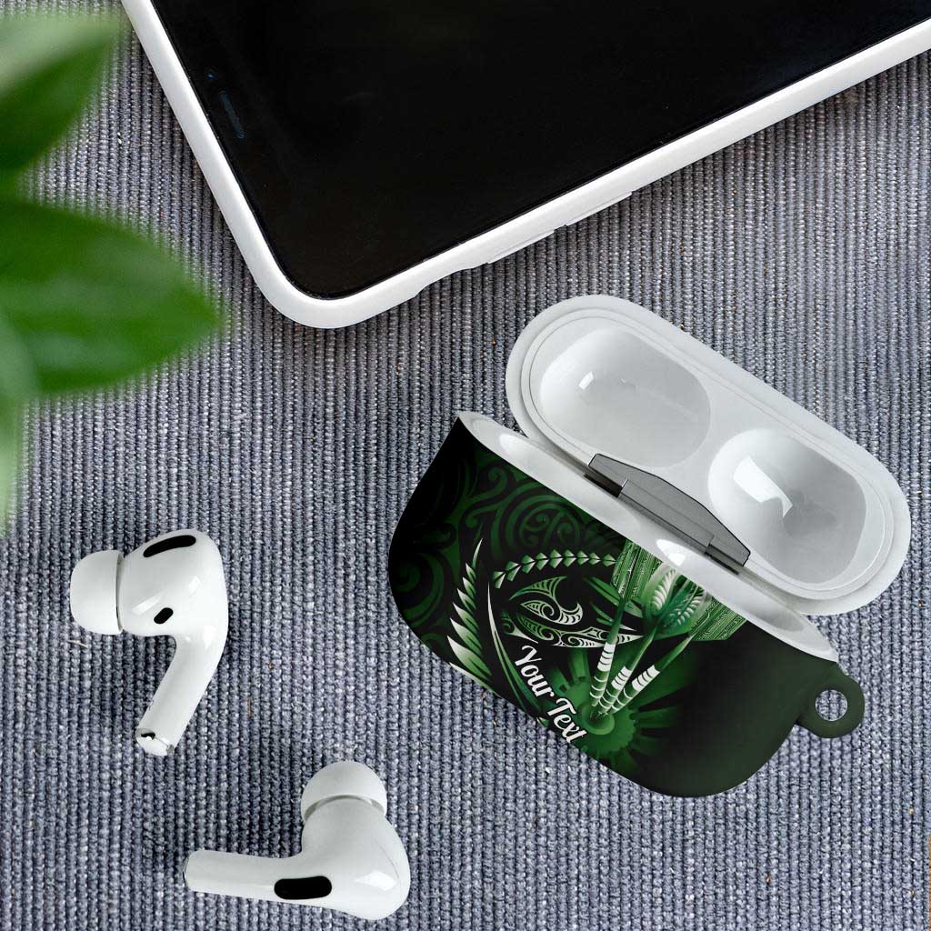 Personalised All Green New Zealand Darts AirPods Case Aoteroa Fern Maori Galaxy Style - Aussie Hoodie