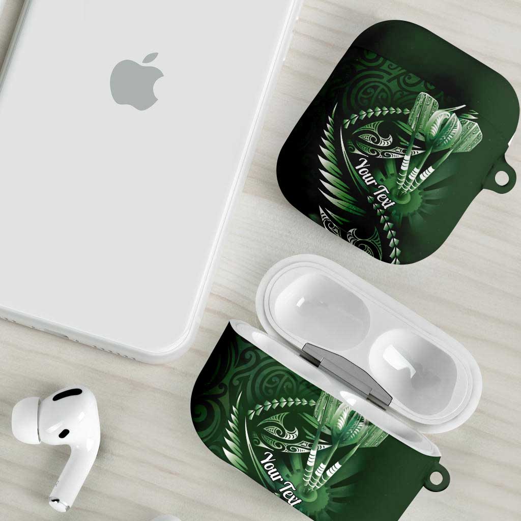 Personalised All Green New Zealand Darts AirPods Case Aoteroa Fern Maori Galaxy Style - Aussie Hoodie