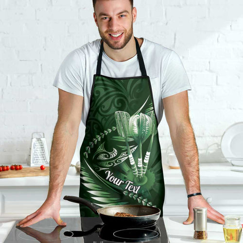 Personalised All Green New Zealand Darts Apron Aoteroa Fern Maori Galaxy Style - Aussie Hoodie