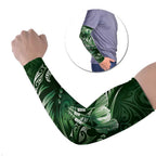 Personalised All Green New Zealand Darts Arm Sleeves Aoteroa Fern Maori Galaxy Style - Aussie Hoodie