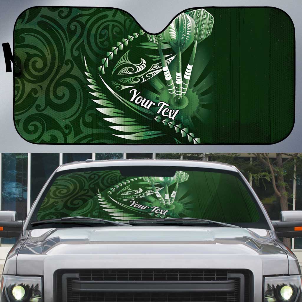 Personalised All Green New Zealand Darts Auto Sun Shade Aoteroa Fern Maori Galaxy Style - Aussie Hoodie