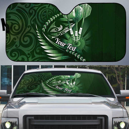 Personalised All Green New Zealand Darts Auto Sun Shade Aoteroa Fern Maori Galaxy Style - Aussie Hoodie