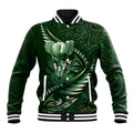 Personalised All Green New Zealand Darts Baseball Jacket Aoteroa Fern Maori Galaxy Style