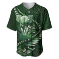 Personalised All Green New Zealand Darts Baseball Jersey Aoteroa Fern Maori Galaxy Style