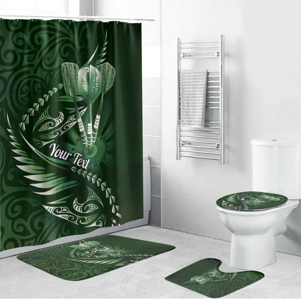 Personalised All Green New Zealand Darts Bathroom Set Aoteroa Fern Maori Galaxy Style - Aussie Hoodie