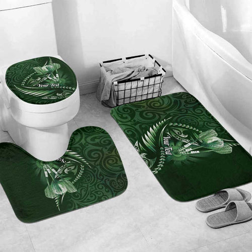Personalised All Green New Zealand Darts Bathroom Set Aoteroa Fern Maori Galaxy Style - Aussie Hoodie