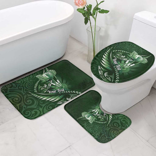 Personalised All Green New Zealand Darts Bathroom Set Aoteroa Fern Maori Galaxy Style - Aussie Hoodie
