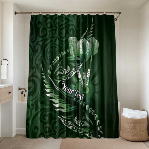 Personalised All Green New Zealand Darts Bathroom Set Aoteroa Fern Maori Galaxy Style - Aussie Hoodie