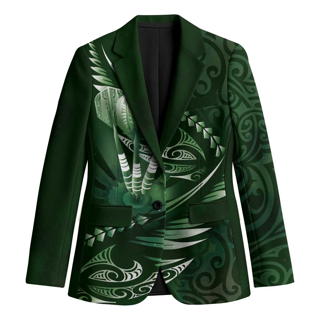Personalised All Green New Zealand Darts Blazer Aoteroa Fern Maori Galaxy Style - Aussie Hoodie