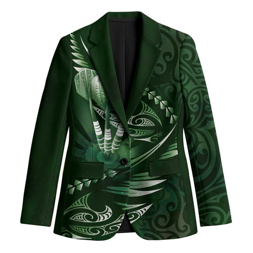 Personalised All Green New Zealand Darts Blazer Aoteroa Fern Maori Galaxy Style - Aussie Hoodie
