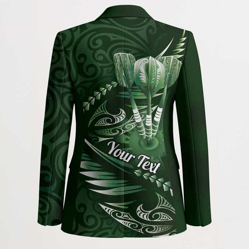 Personalised All Green New Zealand Darts Blazer Aoteroa Fern Maori Galaxy Style - Aussie Hoodie