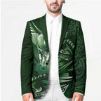 Personalised All Green New Zealand Darts Blazer Aoteroa Fern Maori Galaxy Style - Aussie Hoodie