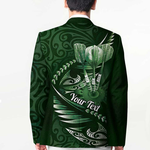 Personalised All Green New Zealand Darts Blazer Aoteroa Fern Maori Galaxy Style - Aussie Hoodie