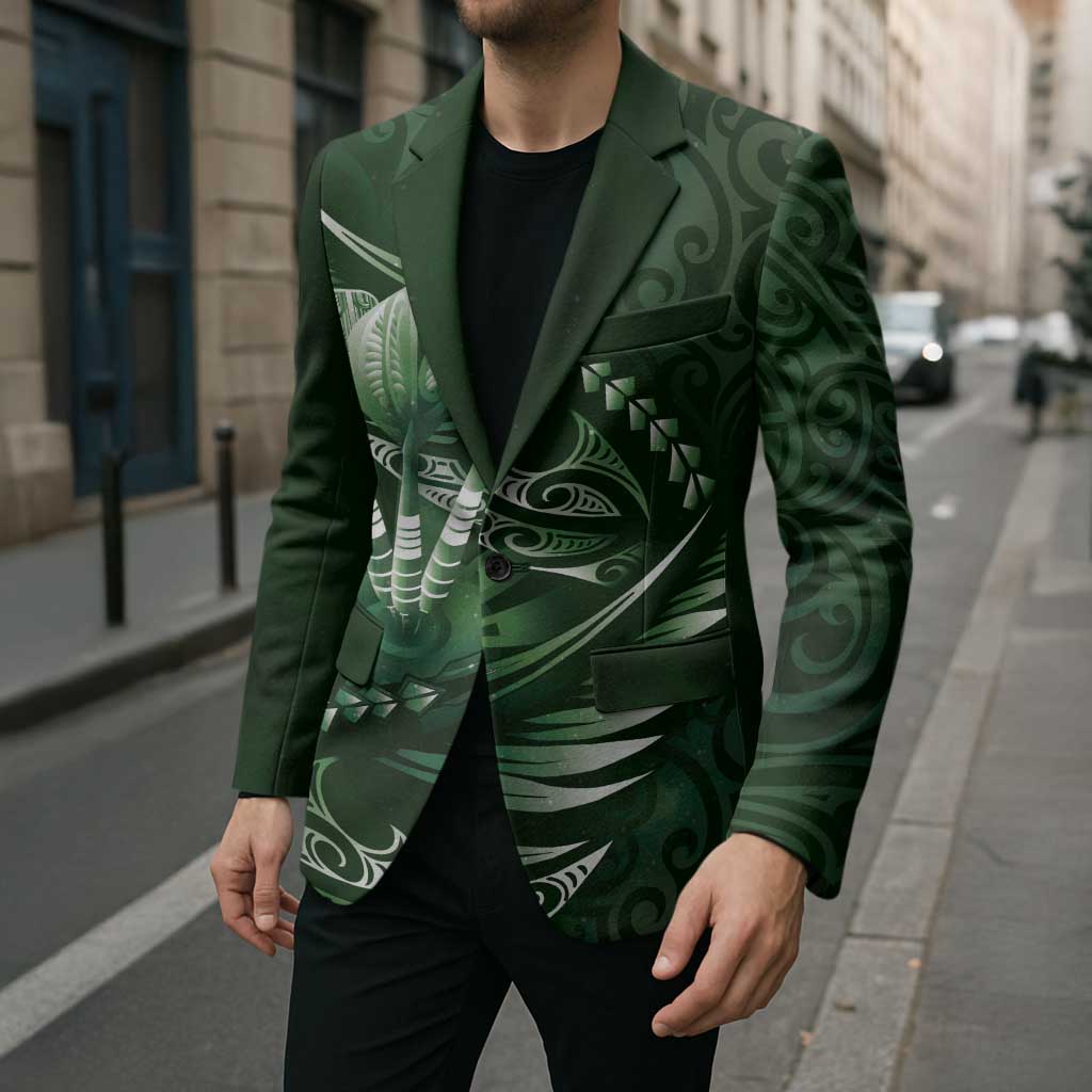 Personalised All Green New Zealand Darts Blazer Aoteroa Fern Maori Galaxy Style - Aussie Hoodie
