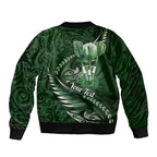 Personalised All Green New Zealand Darts Bomber Jacket Aoteroa Fern Maori Galaxy Style
