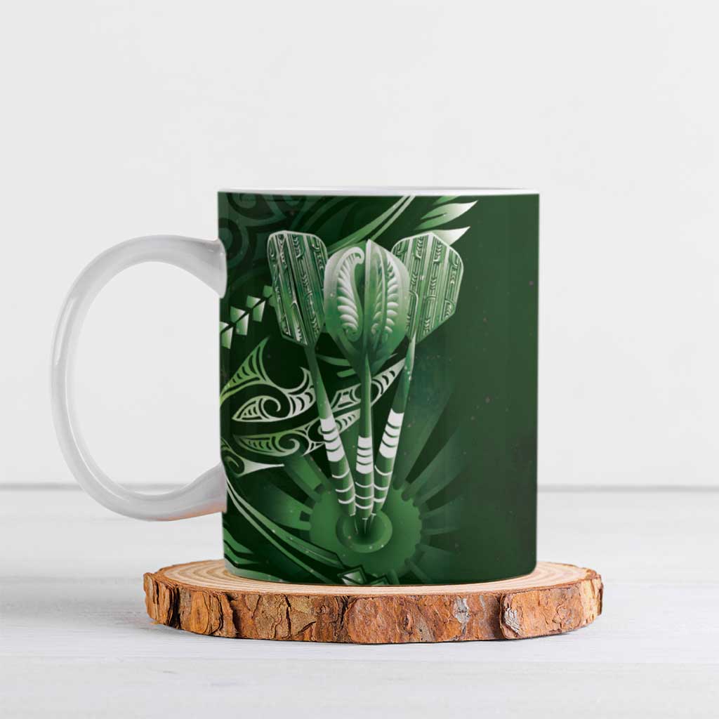 All Green New Zealand Darts Ceramic Mug Aoteroa Fern Maori Galaxy Style - Aussie Hoodie