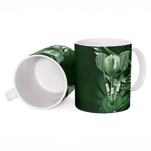 All Green New Zealand Darts Ceramic Mug Aoteroa Fern Maori Galaxy Style - Aussie Hoodie