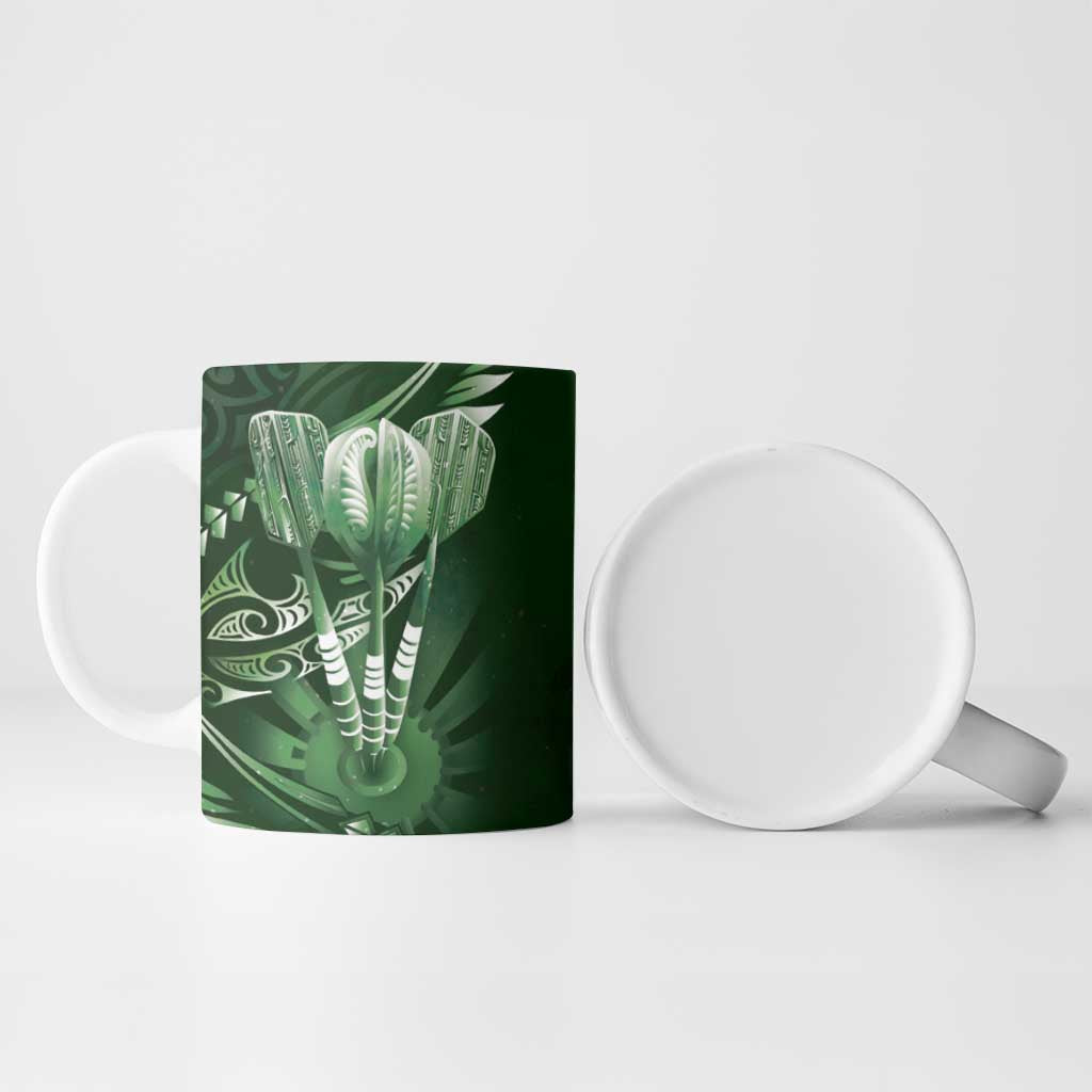 All Green New Zealand Darts Ceramic Mug Aoteroa Fern Maori Galaxy Style - Aussie Hoodie
