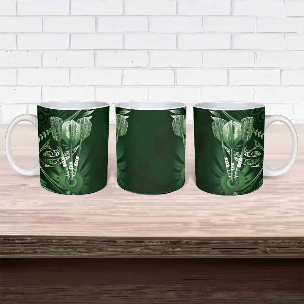 All Green New Zealand Darts Ceramic Mug Aoteroa Fern Maori Galaxy Style - Aussie Hoodie