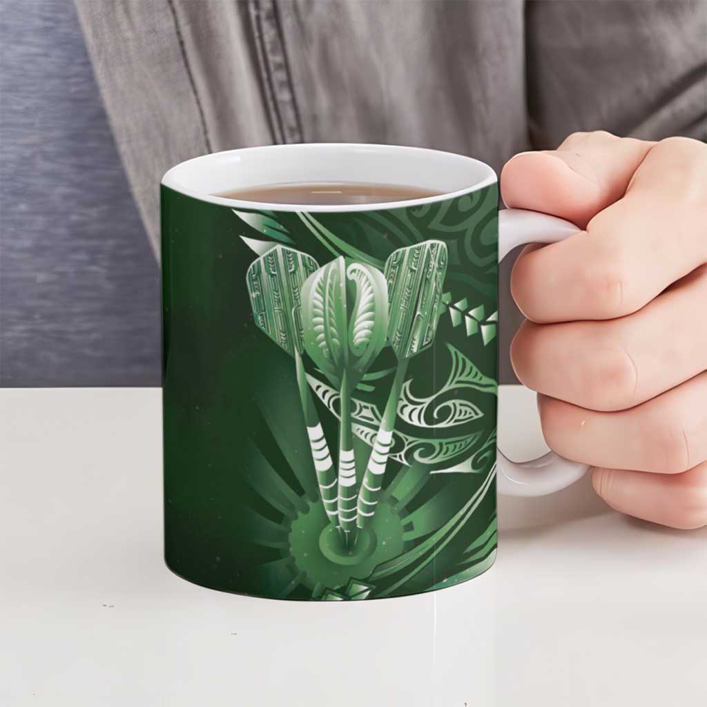 All Green New Zealand Darts Ceramic Mug Aoteroa Fern Maori Galaxy Style - Aussie Hoodie