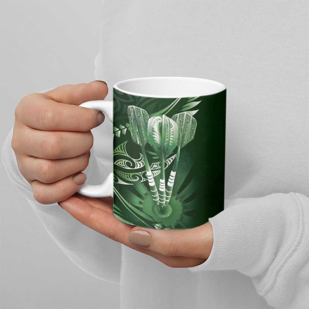 All Green New Zealand Darts Ceramic Mug Aoteroa Fern Maori Galaxy Style - Aussie Hoodie