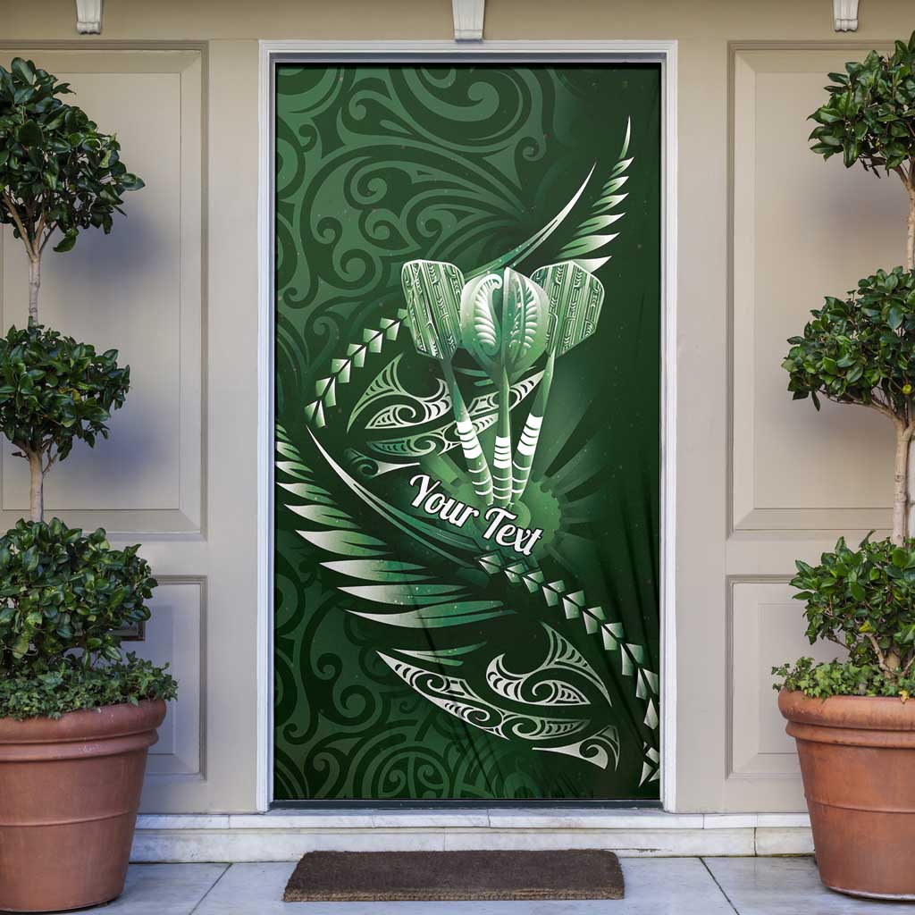 Personalised All Green New Zealand Darts Door Cover Aoteroa Fern Maori Galaxy Style - Aussie Hoodie