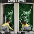 Personalised All Green New Zealand Darts Door Cover Aoteroa Fern Maori Galaxy Style - Aussie Hoodie
