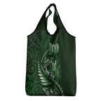 Personalised All Green New Zealand Darts Grocery Bag Aoteroa Fern Maori Galaxy Style