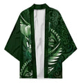 Personalised All Green New Zealand Darts Kimono Aoteroa Fern Maori Galaxy Style - Aussie Hoodie