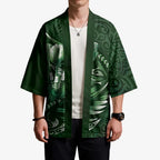 Personalised All Green New Zealand Darts Kimono Aoteroa Fern Maori Galaxy Style - Aussie Hoodie