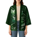 Personalised All Green New Zealand Darts Kimono Aoteroa Fern Maori Galaxy Style - Aussie Hoodie
