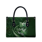 Personalised All Green New Zealand Darts Leather Bag Aoteroa Fern Maori Galaxy Style - Aussie Hoodie